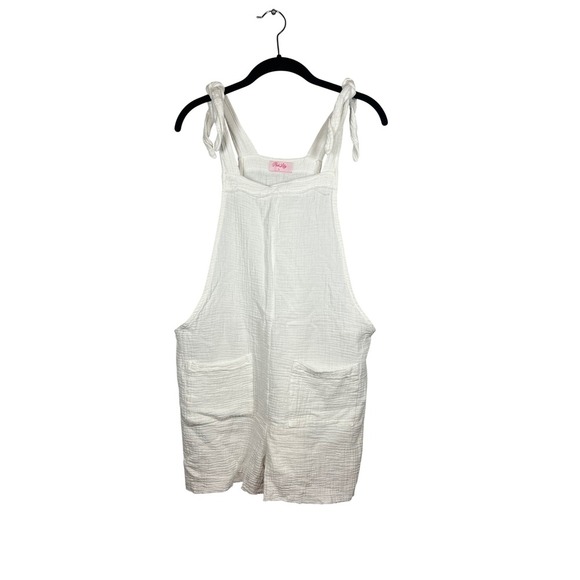 NWOT Pink Lily Retro One Piece Bathing Suit & Gauzy Overall Cover-Up, Size Large - Picture 4 of 11